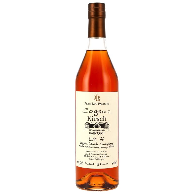 Jean Luc Pasquet Cognac Lot 76  - 1976 / 2026 50 Jahre mit 51,1% - Cognac aus Frankreich zum 50th Anniversary Kirsch Import